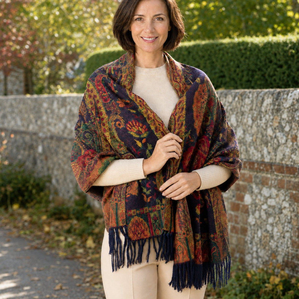 Burnt Orange Persian Style Pashmina