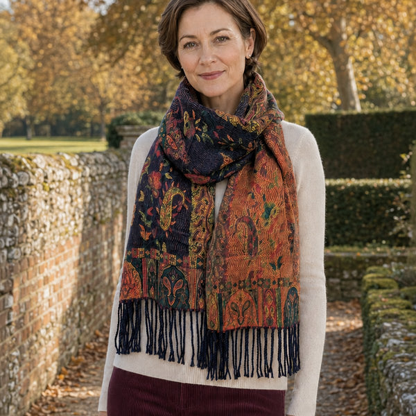 Burnt Orange Persian Style Pashmina