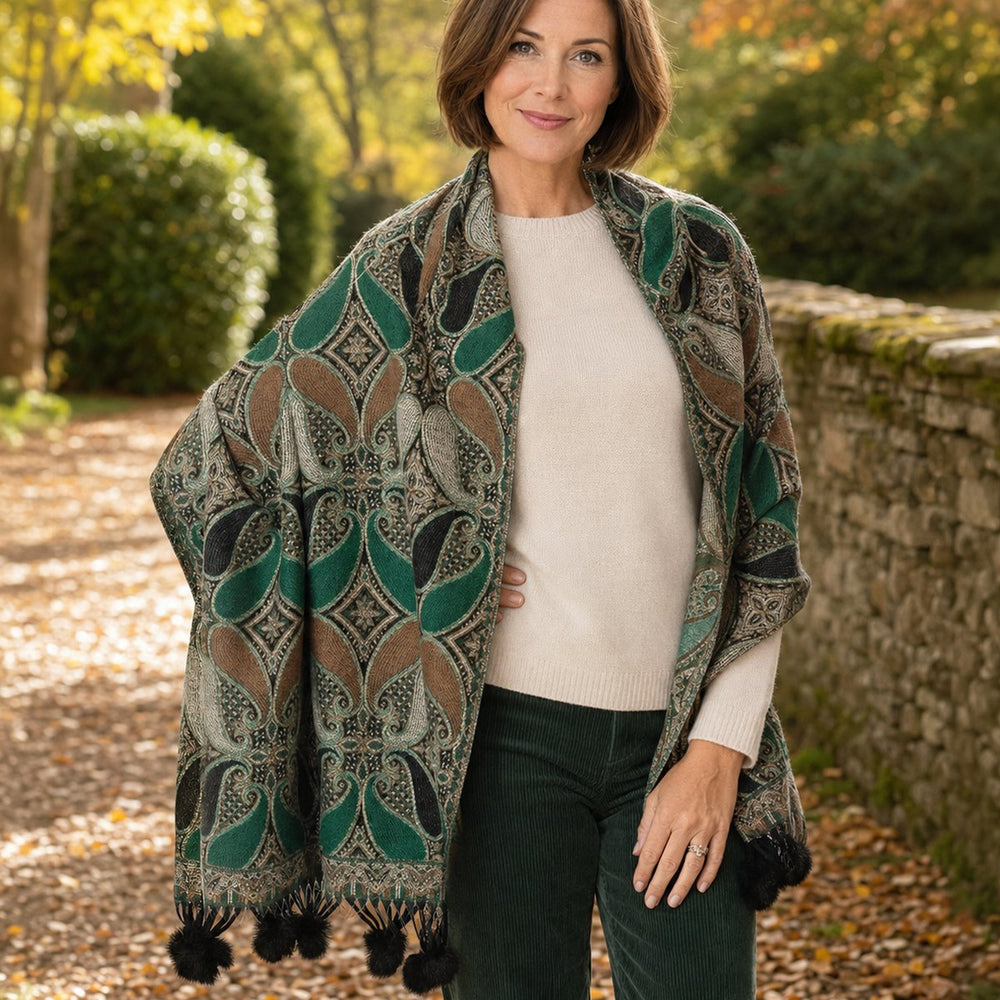 Emerald Green Pashmina Style Scarf