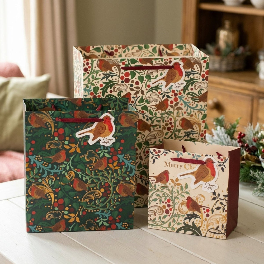 Set of 6 Gift Bags Robin