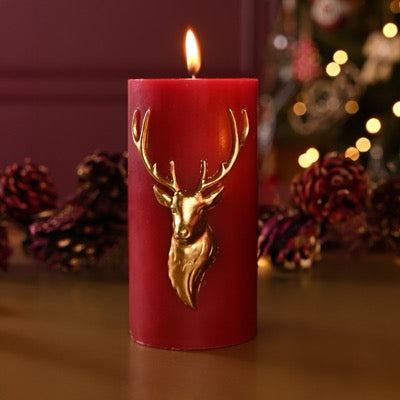 Stag Pillar Candle