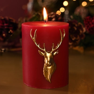 Stag Pillar Candle