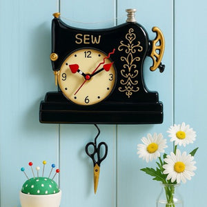 Vintage Sewing Machine Clock