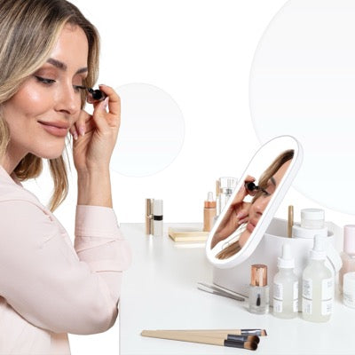 Portable LED Mirror Cosmetic Case