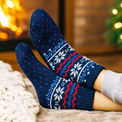 Mens Fairisle Slipper Socks