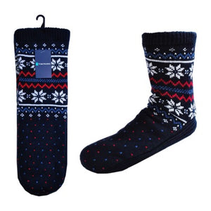 Mens Fairisle Slipper Socks