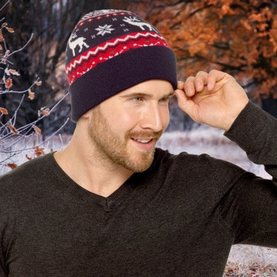 Knitted Christmas Beanie Hat