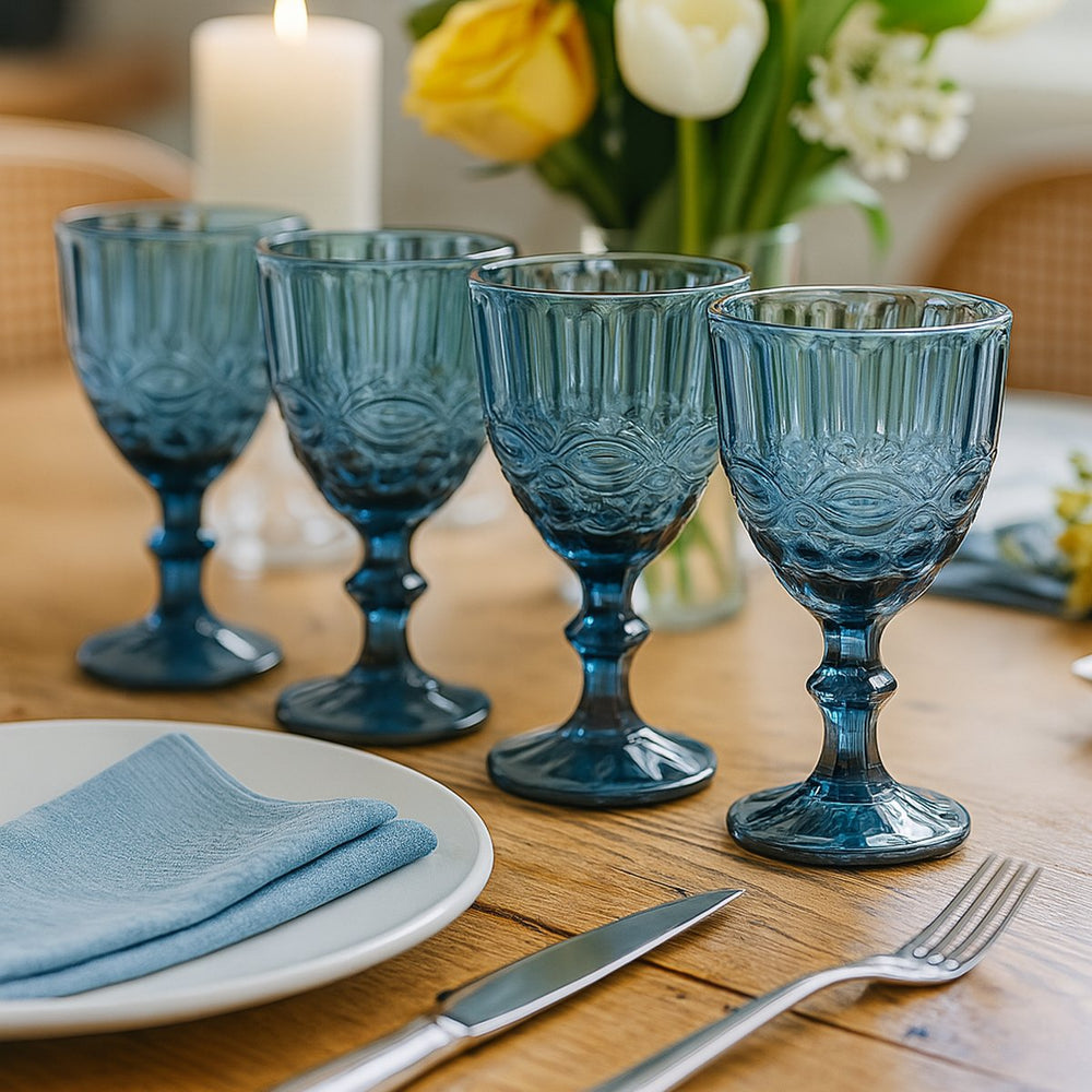 Aqua Wine Glass Set