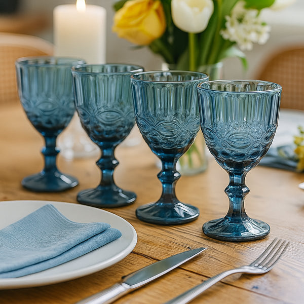 Aqua Wine Glass Set