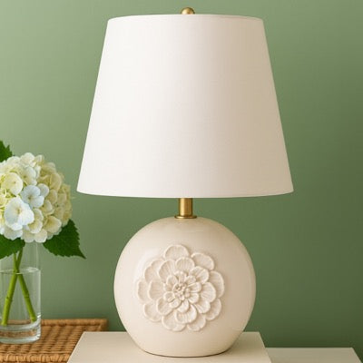 Ceramic Floral Lamp