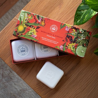 Kew Gardens Bergamot and Ginger Soap Gift Box