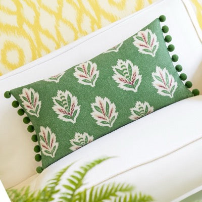 Sanderson Leaf Green Cushion
