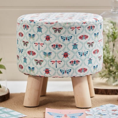 Butterfly and Insect Round Stool