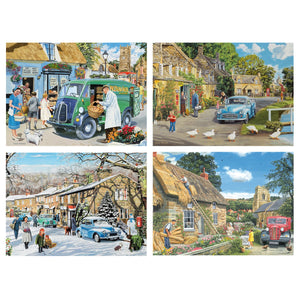 Village Life 4 x 500-Piece Jigsaws