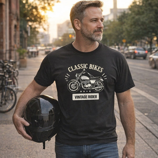 Classic Bikes Vintage Rider T-Shirt