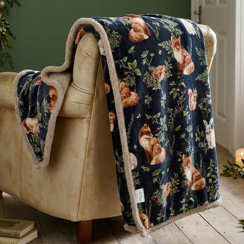 Woodland Escape Fox Throw