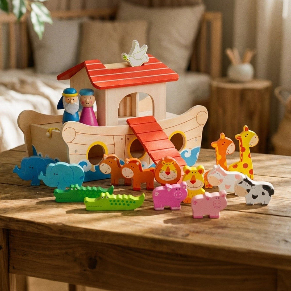 Wooden Noah's Ark Play Set