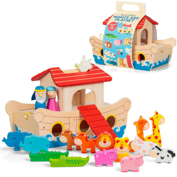 Wooden Noah's Ark Play Set