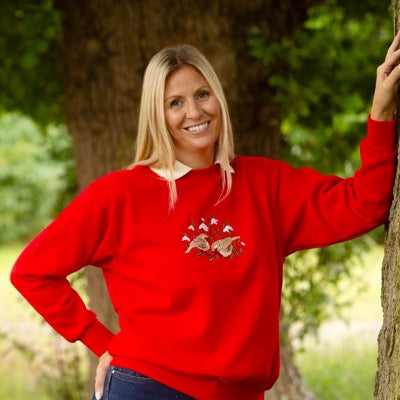 Red Robins & Snowdrops Sweatshirt