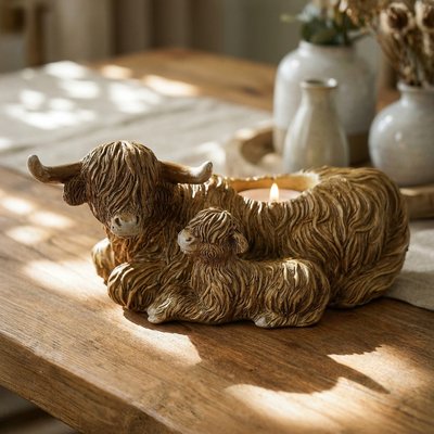 Highland Cow Tea Light Holder