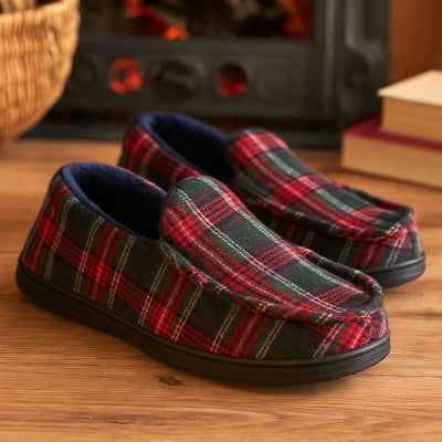 Mens Checked Slipper