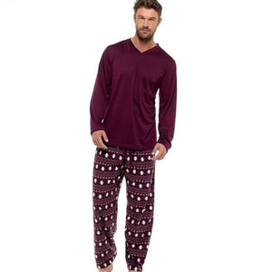Mens Red Jersey Pj Set