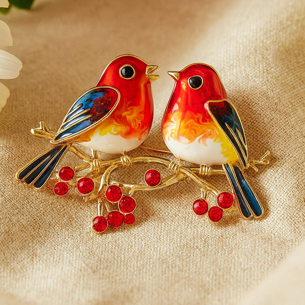 Vintage Robins Appear Brooch