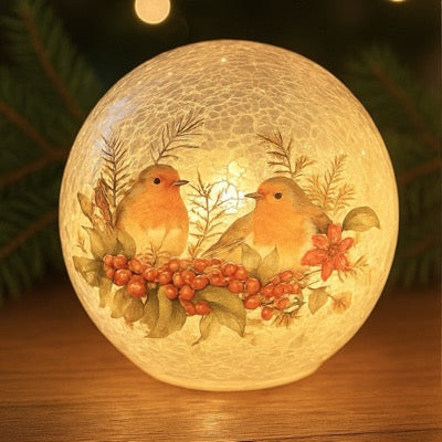 LED Crackle Robin Ball