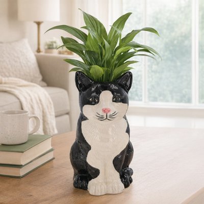 Moggy Black & White Vase