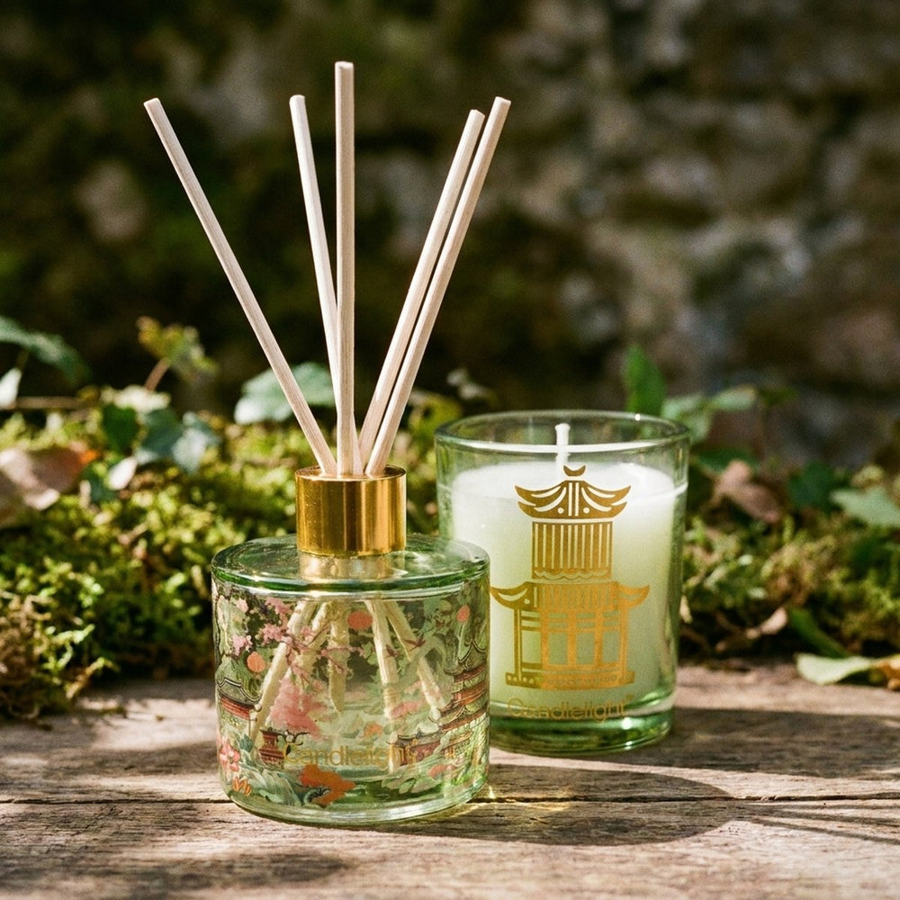 Sakura Scented Reed Diffuser & Candle Set