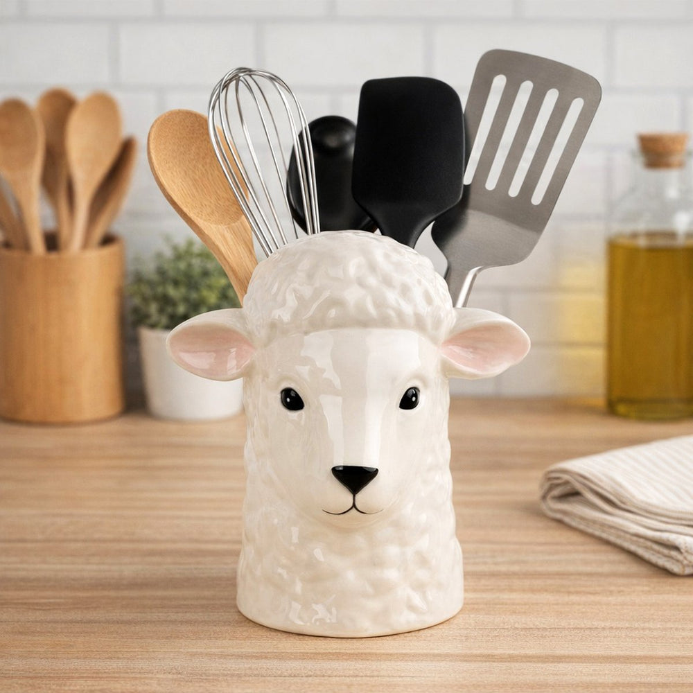 Sheep Utensil Jar