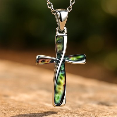Paua Shell Cross