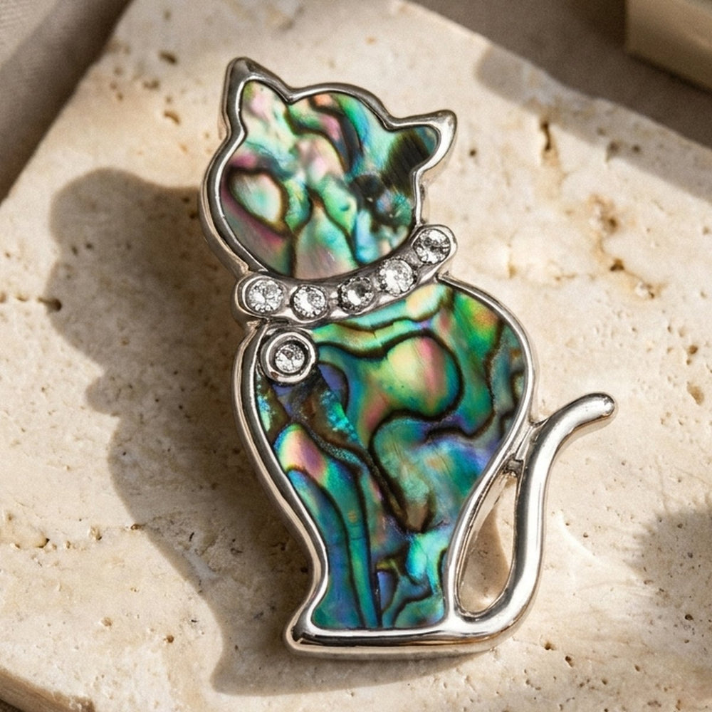 Paua Paws Cat Pin