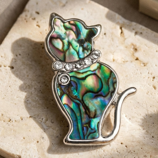 Paua Paws Cat Pin