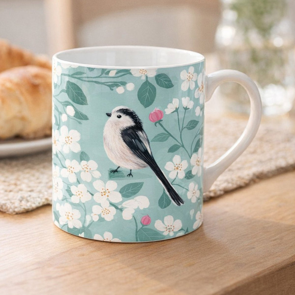 Long Tailed Tits & Apple Blossom Mug