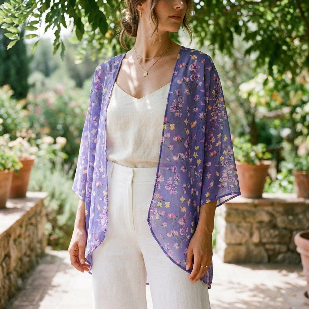 Indigo Sweet Pea Kaftan
