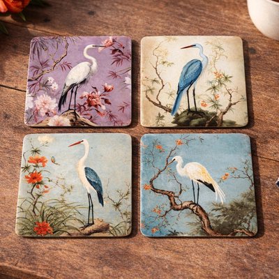 Oriental Bird Coasters