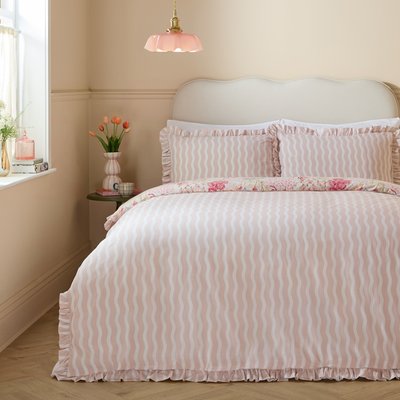 Gardenia Reversible Ruffle Duvet Cover