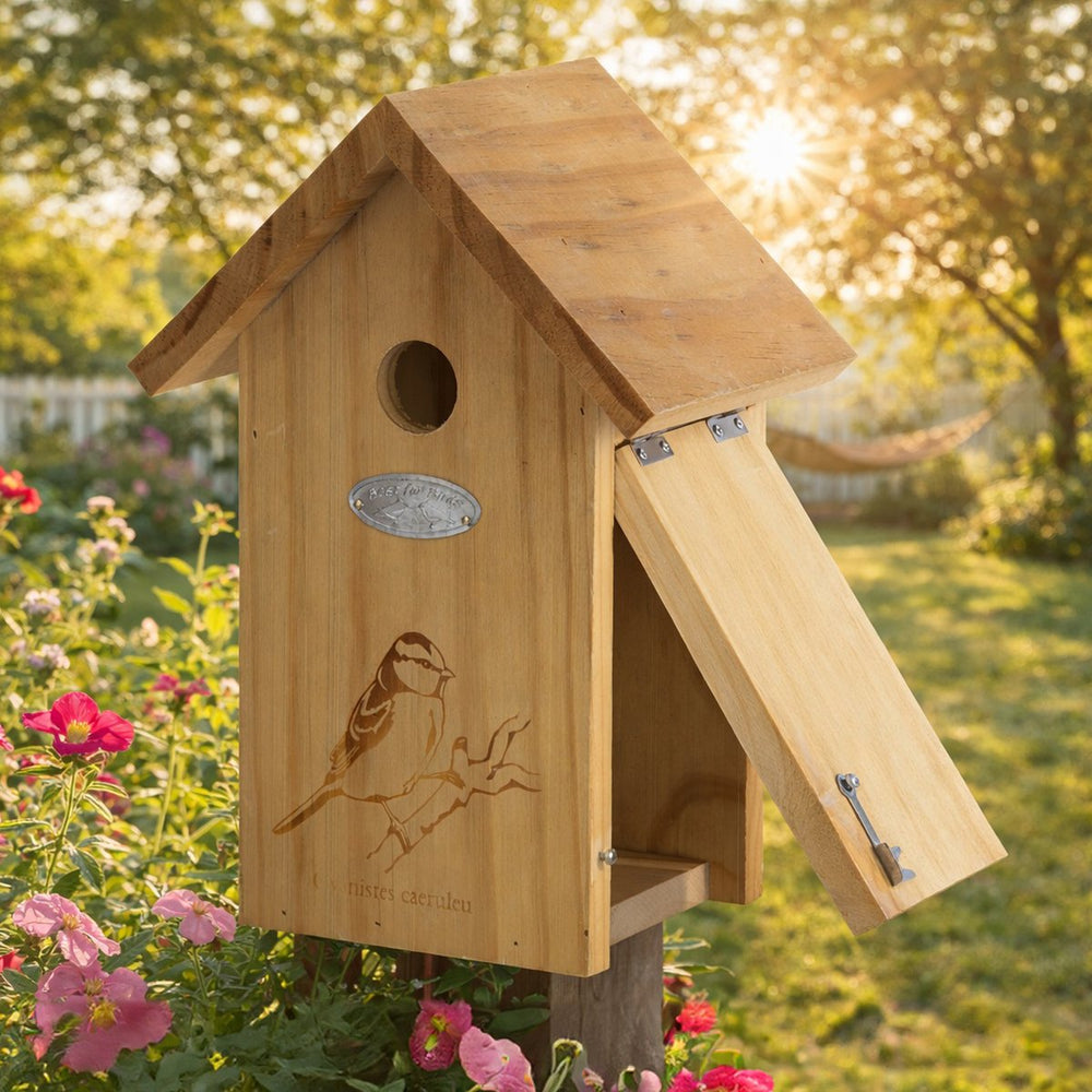 Blue Tit Silhouette Bird Box