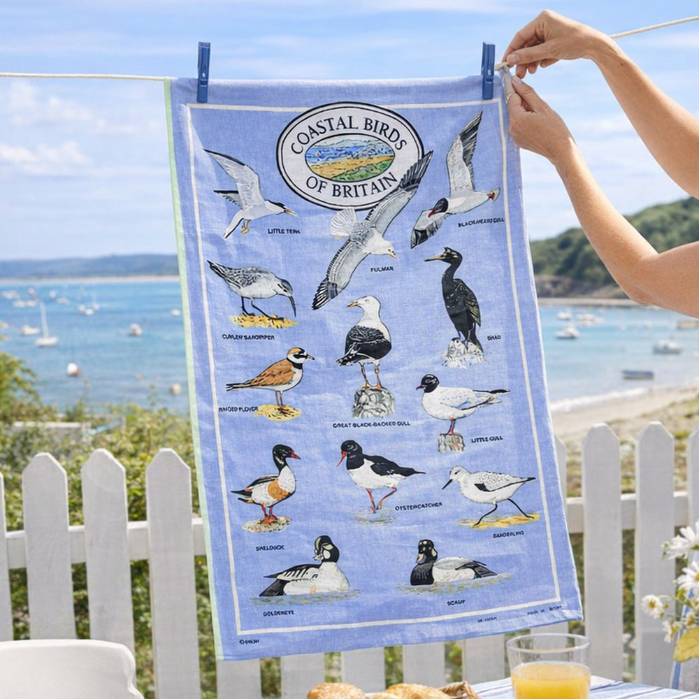 Coastal Birds of Britain Tea Towel