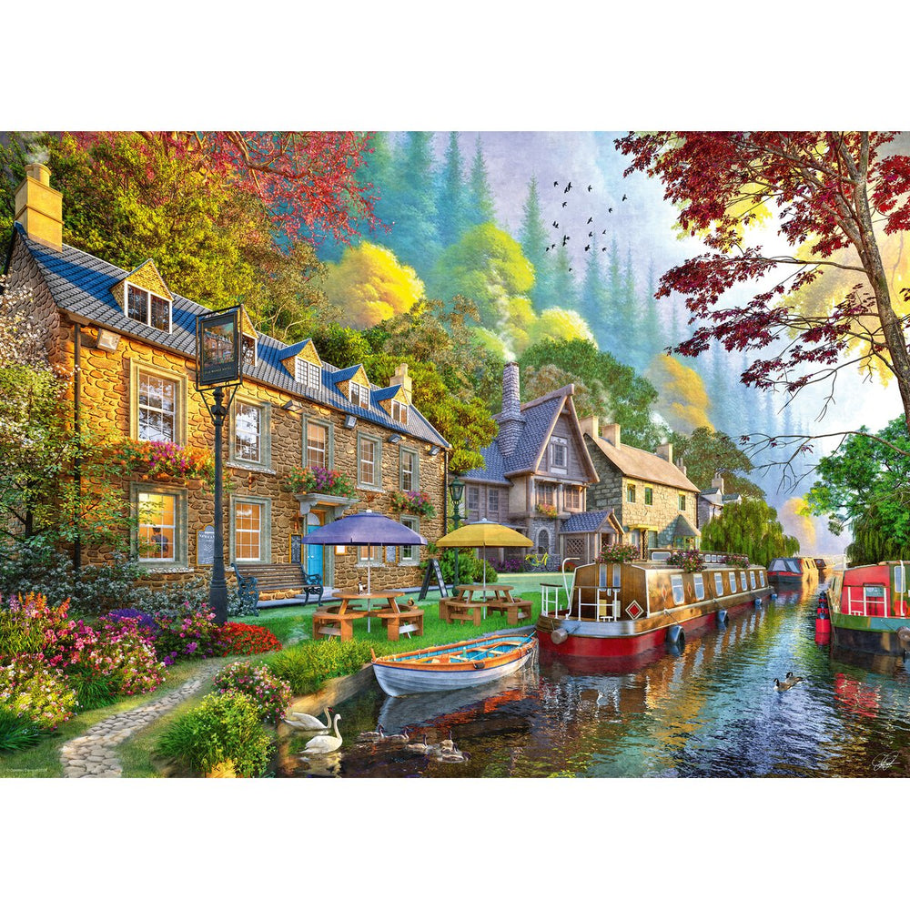 Canal Side Lane 1000 Piece Jigsaw
