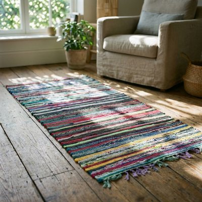 Multi Cotton Stripe Runner