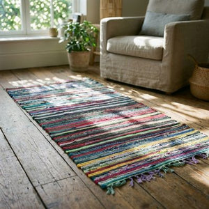Multi Cotton Stripe Runner
