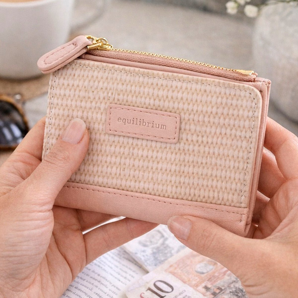 Woven Effect Pink Purse