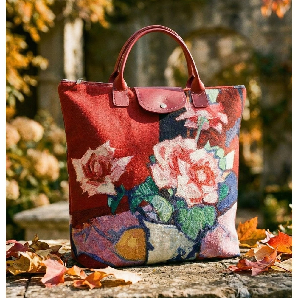 Pink Rose Foldaway Bag