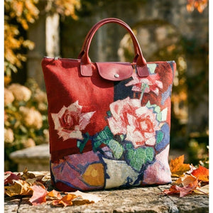 Pink Rose Foldaway Bag