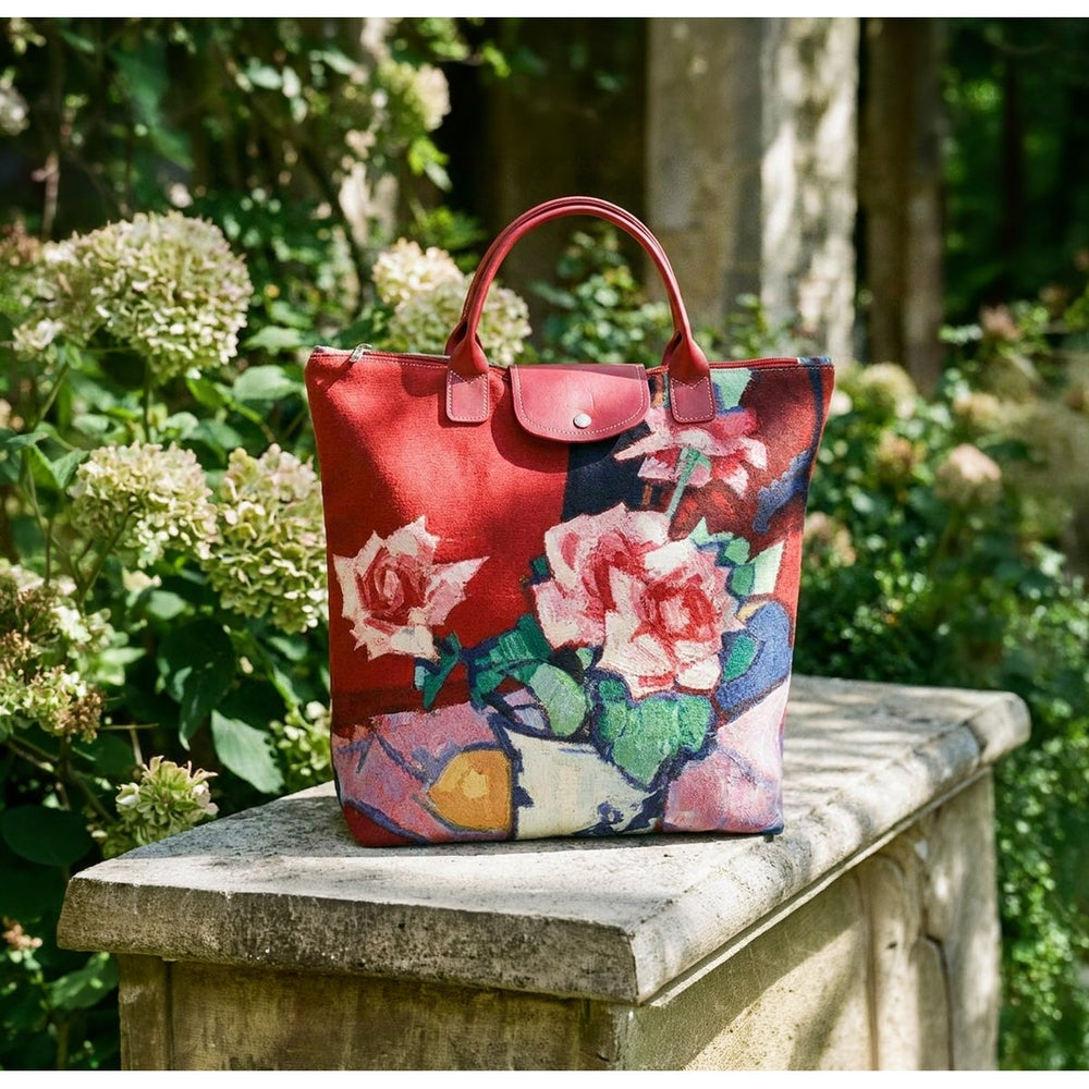 Pink Rose Foldaway Bag