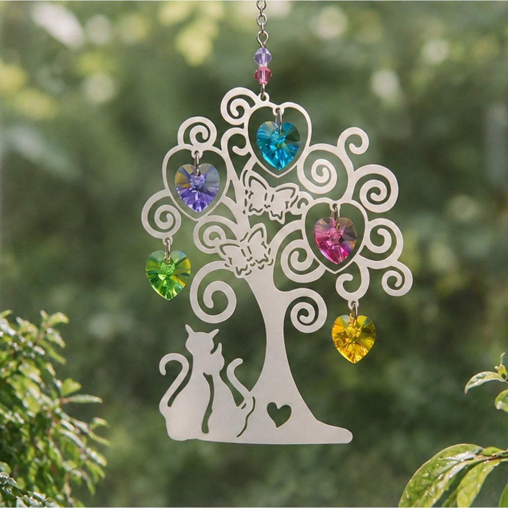 Cats under Tree Confetti Lightcatcher