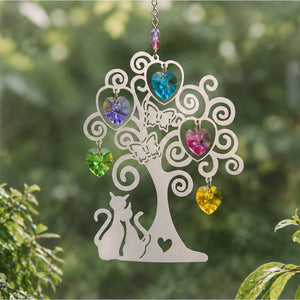 Cats under Tree Confetti Lightcatcher