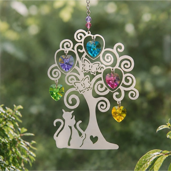 Cats under Tree Confetti Lightcatcher